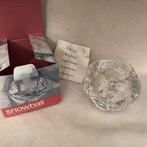 Kosta Boda Snowball Candle Holder